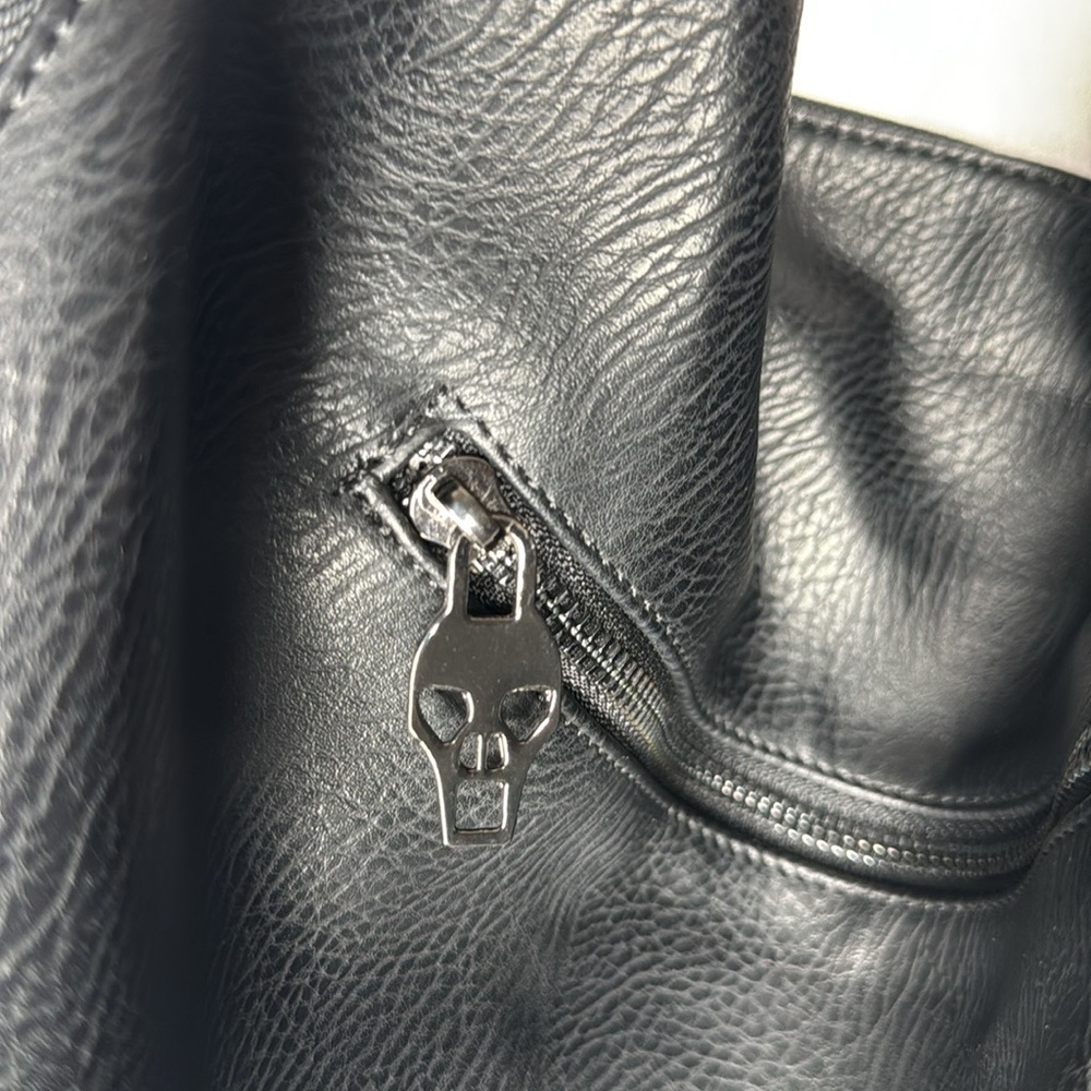 Skull Handbag Leather Rivet Purse Shoulder Satchel Tote by Bykoine - Picture 8 of 10